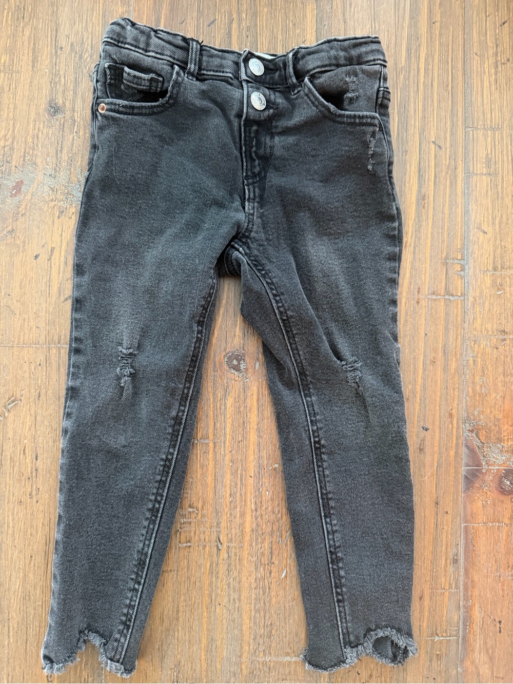 Zara Kids Black Washed Skinny Jeans
